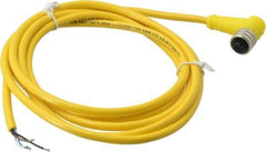Brad Harrison - 4 Amp, M12 Female 90° to Pigtail Cordset Sensor and Receptacle - 250 VAC/VDC, 2m Cable Length, IP67 Ingress Rating - Apex Tool & Supply