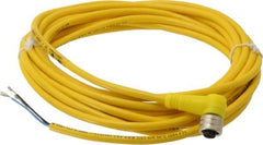 Brad Harrison - 4 Amp, M12 Female 90° to Pigtail Cordset Sensor and Receptacle - 250 VAC/VDC, 5m Cable Length, IP67 Ingress Rating - Apex Tool & Supply
