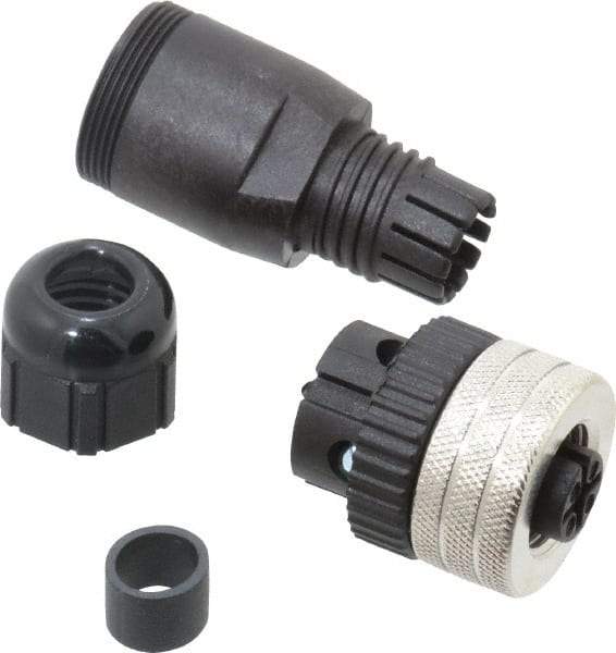 Brad Harrison - 4 Amp, Female Straight Field Attachable Connector Sensor and Receptacle - 250 VAC, 300 VDC, IP67 Ingress Rating - Apex Tool & Supply