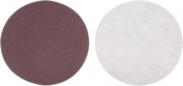 3M - 5" Diam, 100 Grit Aluminum Oxide Adhesive PSA Disc - Fine Grade, Maroon, J Weighted Backing, Flexible, Use with Random Orbital Sanders - Apex Tool & Supply