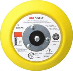 3M - 5" Diam Adhesive/PSA Disc Backing Pad - 3/4" Shank Diam, Medium Density, 10,000 RPM - Apex Tool & Supply
