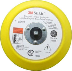 3M - 6" Diam Adhesive/PSA Disc Backing Pad - 3/4" Shank Diam, Medium Density, 10,000 RPM - Apex Tool & Supply