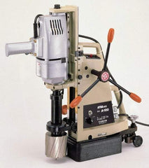 Nitto Kohki - 1-1/4" Chuck, 3" Travel, Portable Magnetic Drill Press - 330 RPM, 7.4 Amps, 2.5 hp, 1600 Watts, 230 Volts - Apex Tool & Supply