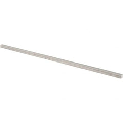 Value Collection - 12" Long x 1/4" High x 1/4" Wide, Plain Key Stock - Stainless Steel - Apex Tool & Supply