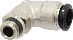 Alpha Technologies - 8mm Outside Diam, 1/8 Universal, Nickel Plated Brass Push-to-Connect Tube Male Swivel Elbow - 250 Max psi, Tube to Universal Thread Connection, Buna O-Ring - Apex Tool & Supply