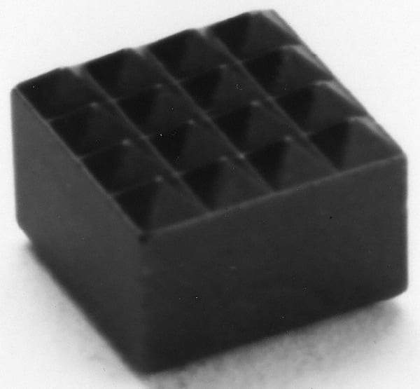 Fairlane - 1/2" Square, 10-32 Thread, 3/8" High, Fine Tooth Grade, Diamond Serration, Solid Carbide, Square Positioning Gripper - 0.03 x 45A° Chamfer - Apex Tool & Supply