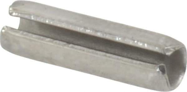 Value Collection - 1/8" Diam x 7/16" Long Slotted Spring Pin - Grade 18-8 Stainless Steel - Apex Tool & Supply