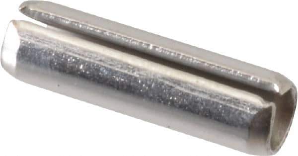 Value Collection - 1/4" Diam x 7/8" Long Slotted Spring Pin - Grade 18-8 Stainless Steel - Apex Tool & Supply