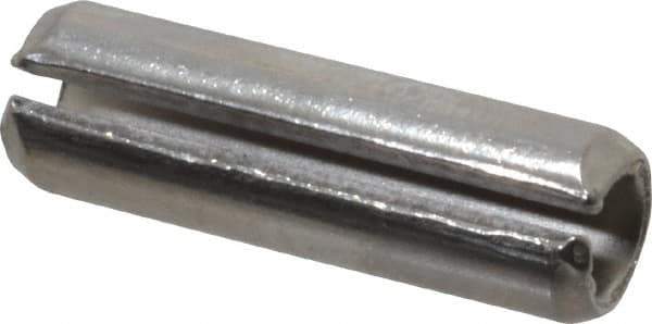 Value Collection - 3/8" Diam x 1-1/4" Long Slotted Spring Pin - Grade 18-8 Stainless Steel - Apex Tool & Supply