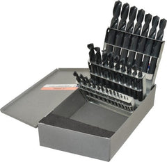 Triumph Twist Drill - 1/16 to 1/2", 135° Point, Oxide Finish, High Speed Steel Screw Machine Length Drill Bit Set - Apex Tool & Supply