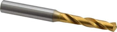 OSG - 0.277" 130° Spiral Flute Cobalt Screw Machine Drill Bit - TiN Finish, Right Hand Cut, 1-1/2" Flute Length, 3-5/16" OAL, Standard Point, Straight Shank - Apex Tool & Supply