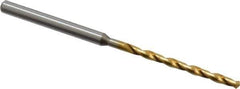 OSG - #45 130° Cobalt Jobber Drill - TiN Finish, Right Hand Cut, Spiral Flute, Straight Shank, 2-3/8" OAL, Standard Point - Apex Tool & Supply