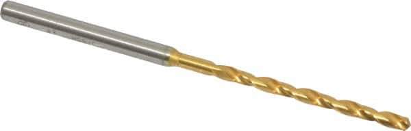 OSG - #43 130° Cobalt Jobber Drill - TiN Finish, Right Hand Cut, Spiral Flute, Straight Shank, 2-1/2" OAL, Standard Point - Apex Tool & Supply