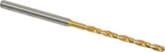 OSG - #43 130° Cobalt Jobber Drill - TiN Finish, Right Hand Cut, Spiral Flute, Straight Shank, 2-1/2" OAL, Standard Point - Apex Tool & Supply