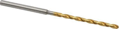 OSG - #40 130° Cobalt Jobber Drill - TiN Finish, Right Hand Cut, Spiral Flute, Straight Shank, 2-5/8" OAL, Standard Point - Apex Tool & Supply