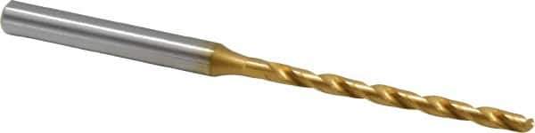 OSG - #35 130° Cobalt Jobber Drill - TiN Finish, Right Hand Cut, Spiral Flute, Straight Shank, 2-15/16" OAL, Standard Point - Apex Tool & Supply