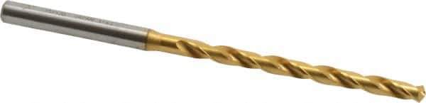 OSG - #24 130° Cobalt Jobber Drill - TiN Finish, Right Hand Cut, Spiral Flute, Straight Shank, 3-7/16" OAL, Standard Point - Apex Tool & Supply