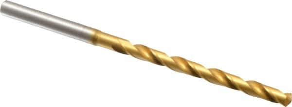 OSG - #18 130° Cobalt Jobber Drill - TiN Finish, Right Hand Cut, Spiral Flute, Straight Shank, 3-9/16" OAL, Standard Point - Apex Tool & Supply