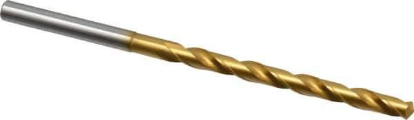 OSG - #16 130° Cobalt Jobber Drill - TiN Finish, Right Hand Cut, Spiral Flute, Straight Shank, 3-5/8" OAL, Standard Point - Apex Tool & Supply