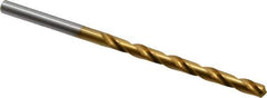 OSG - #13 130° Cobalt Jobber Drill - TiN Finish, Right Hand Cut, Spiral Flute, Straight Shank, 3-3/4" OAL, Standard Point - Apex Tool & Supply