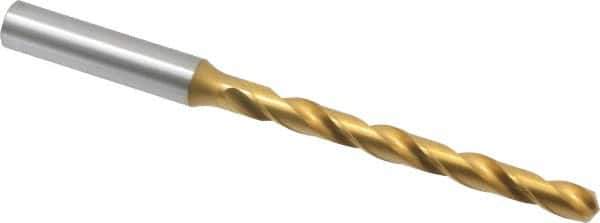 OSG - Letter G 130° Cobalt Jobber Drill - TiN Finish, Right Hand Cut, Spiral Flute, Straight Shank, 4-11/16" OAL, Standard Point - Apex Tool & Supply