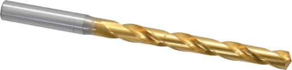 OSG - Letter Q 130° Cobalt Jobber Drill - TiN Finish, Right Hand Cut, Spiral Flute, Straight Shank, 5-1/4" OAL, Standard Point - Apex Tool & Supply