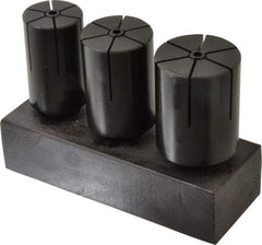 Interstate - 3 Piece 1/4" Increment Expanding Lathe Arbor Set - 1-1/2, 1-3/4, & 2" Arbors, 4" OAL - Apex Tool & Supply