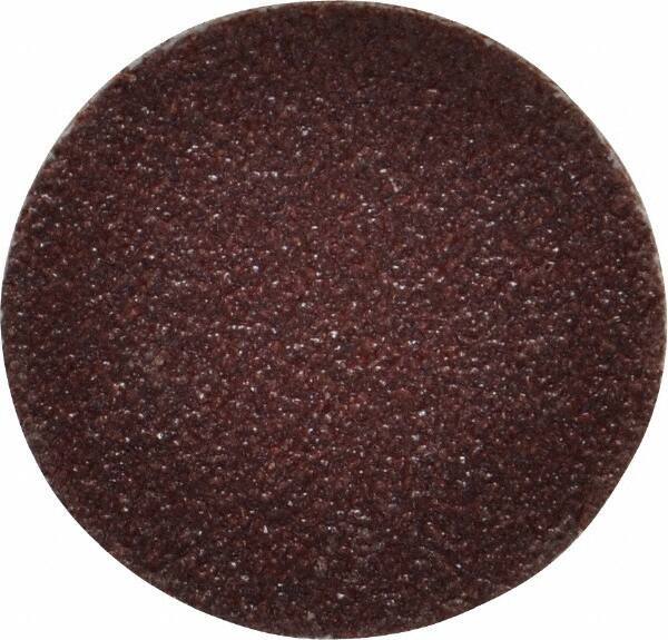 Merit Abrasives - 1" Disc Diam, 80 Grit, Aluminum Oxide Quick Change Disc - Type S Attaching System, Coated, Maroon, Medium Grade, 40,000 RPM - Apex Tool & Supply