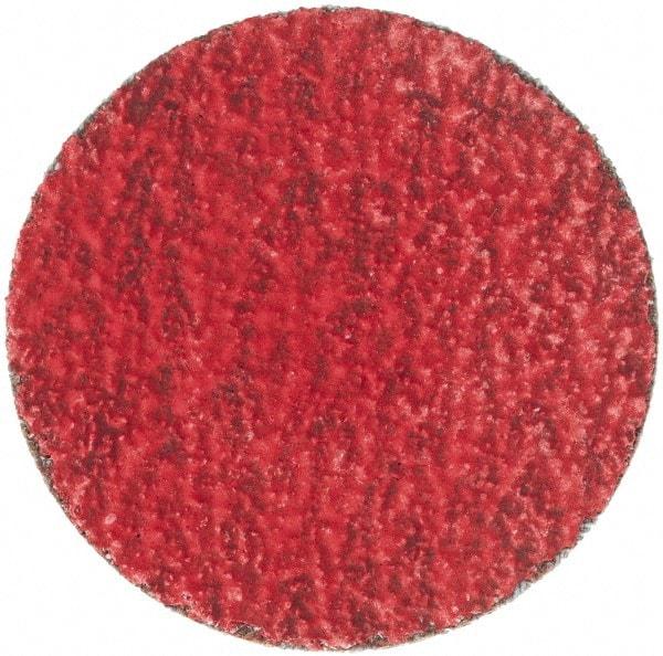 Merit Abrasives - 1-1/2" Disc Diam, 60 Grit, Ceramic Quick Change Disc - Type S Attaching System, Coated, Medium Grade, 30,000 RPM - Apex Tool & Supply
