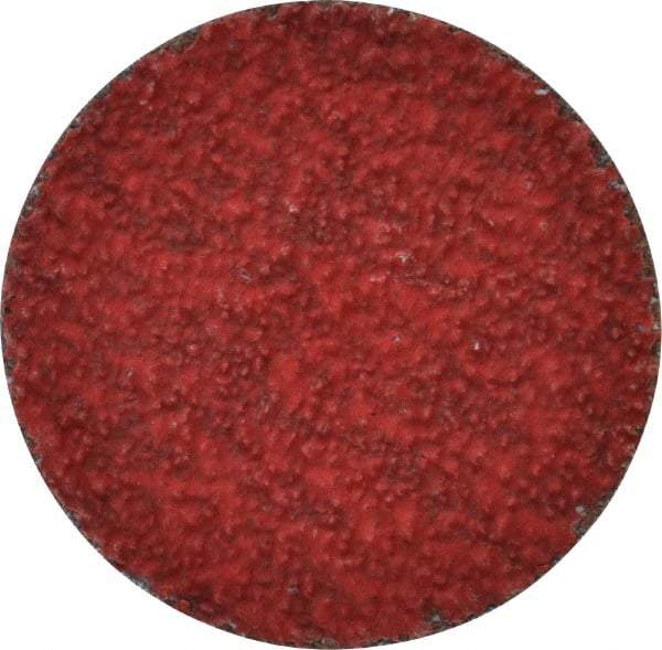 Merit Abrasives - 2" Disc Diam, 36 Grit, Ceramic Quick Change Disc - Type S Attaching System, Coated, Very Coarse Grade, 30,000 RPM - Apex Tool & Supply