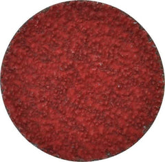 Merit Abrasives - 2" Disc Diam, 36 Grit, Ceramic Quick Change Disc - Type S Attaching System, Coated, Very Coarse Grade, 30,000 RPM - Apex Tool & Supply