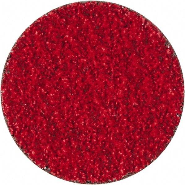 Merit Abrasives - 2" Disc Diam, 40 Grit, Ceramic Quick Change Disc - Type S Attaching System, Coated, Coarse Grade, 30,000 RPM - Apex Tool & Supply
