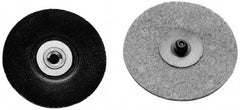 Merit Abrasives - 3" Diam Quick-Change Type S Disc Backing Pad - 1/4" Shank Diam, Medium Density, 20,000 RPM, PowerLock Holder Compatible - Apex Tool & Supply