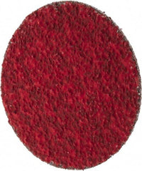 Merit Abrasives - 2" Disc Diam, 36 Grit, Ceramic Quick Change Disc - Type R Attaching System, Coated, Very Coarse Grade, 30,000 RPM - Apex Tool & Supply