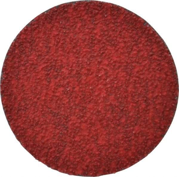 Merit Abrasives - 3" Disc Diam, 36 Grit, Ceramic Quick Change Disc - Type R Attaching System, Coated, Very Coarse Grade, 20,000 RPM - Apex Tool & Supply