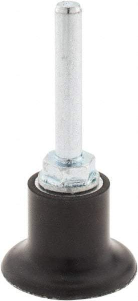 Merit Abrasives - 1-1/2" Diam Quick-Change Type S Disc Backing Pad - 1/4" Shank Diam, Medium Density, 30,000 RPM, PowerLock Holder Compatible - Apex Tool & Supply