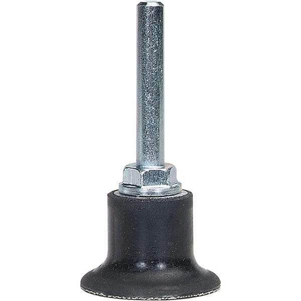 Merit Abrasives - 2" Diam Quick-Change Type TR / Type 3 Disc Backing Pad - 1/4" Shank Diam, Medium Density, 30,000 RPM, Type 3 Compatible - Apex Tool & Supply