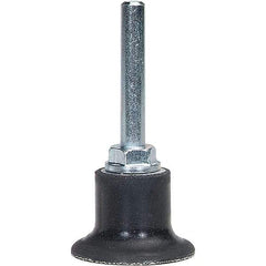 Merit Abrasives - 2" Diam Quick-Change Type TR / Type 3 Disc Backing Pad - 1/4" Shank Diam, Medium Density, 30,000 RPM, Type 3 Compatible - Apex Tool & Supply