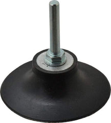 Merit Abrasives - 3" Diam Quick-Change Type R Disc Backing Pad - 1/4" Shank Diam, Medium Density, 20,000 RPM, Power-Lock Type 3 Compatible - Apex Tool & Supply