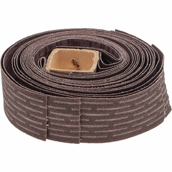 Merit Abrasives - 120 Grit, Scored Surface, Aluminum Oxide Sand-O-Flex Flap Wheel Refill - Fine Grade, 1-1/4" Trim Length x 1" Wide - Apex Tool & Supply