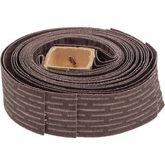 Merit Abrasives - 120 Grit, Scored Surface, Aluminum Oxide Sand-O-Flex Flap Wheel Refill - Fine Grade, 1-1/4" Trim Length x 1" Wide - Apex Tool & Supply