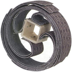 Merit Abrasives - 180 Grit, Scored Surface, Aluminum Oxide Sand-O-Flex Flap Wheel Refill - Very Fine Grade, 1-1/4" Trim Length x 1" Wide - Apex Tool & Supply