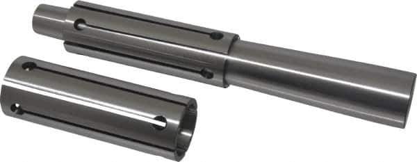 Interstate - 1-1/4 to 1-1/2" Grip, Expanding Lathe Mandrel - 1-1/4" Shank Diam, 4" Sleeve Length, 9" Arbor Length - Apex Tool & Supply