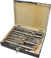 Interstate - 1/2 to 2" Face Diam, Expanding Lathe Mandrel Set - 1/2 to 2" Grip, 8 Pieces - Apex Tool & Supply