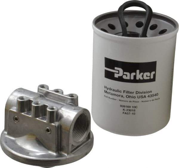 Parker - 1-1/4 NPTF, 10 Micron, Filter Assembly - Cellulose - Apex Tool & Supply