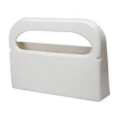 NuTrend Disposables - 500 Capacity White Plastic Toilet Seat Cover Dispenser - 11-1/2" High x 3-1/2" Deep, Holds 2 Half Fold Sleeves - Apex Tool & Supply