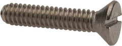 Value Collection - 1/4-20 UNC, 1-1/4" OAL Slotted Drive Machine Screw - Flat Head, Grade 316 Stainless Steel, Uncoated, Without Washer - Apex Tool & Supply