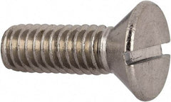 Value Collection - 5/16-18 UNC, 1" OAL Slotted Drive Machine Screw - Flat Head, Grade 316 Stainless Steel, Uncoated, Without Washer - Apex Tool & Supply