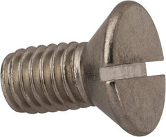 Value Collection - 3/8-16 UNC, 3/4" OAL Slotted Drive Machine Screw - Flat Head, Grade 316 Stainless Steel, Uncoated, Without Washer - Apex Tool & Supply