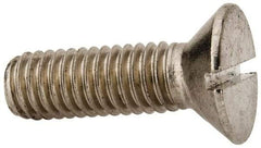 Value Collection - 3/8-16 UNC, 1-1/4" OAL Slotted Drive Machine Screw - Flat Head, Grade 316 Stainless Steel, Uncoated, Without Washer - Apex Tool & Supply